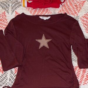 Grayson Threads Maroon Long Sleeve Top